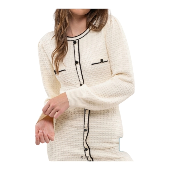 NWOT August Sky [S] Long Sleeve Sweater Minidress - Picture 3 of 8